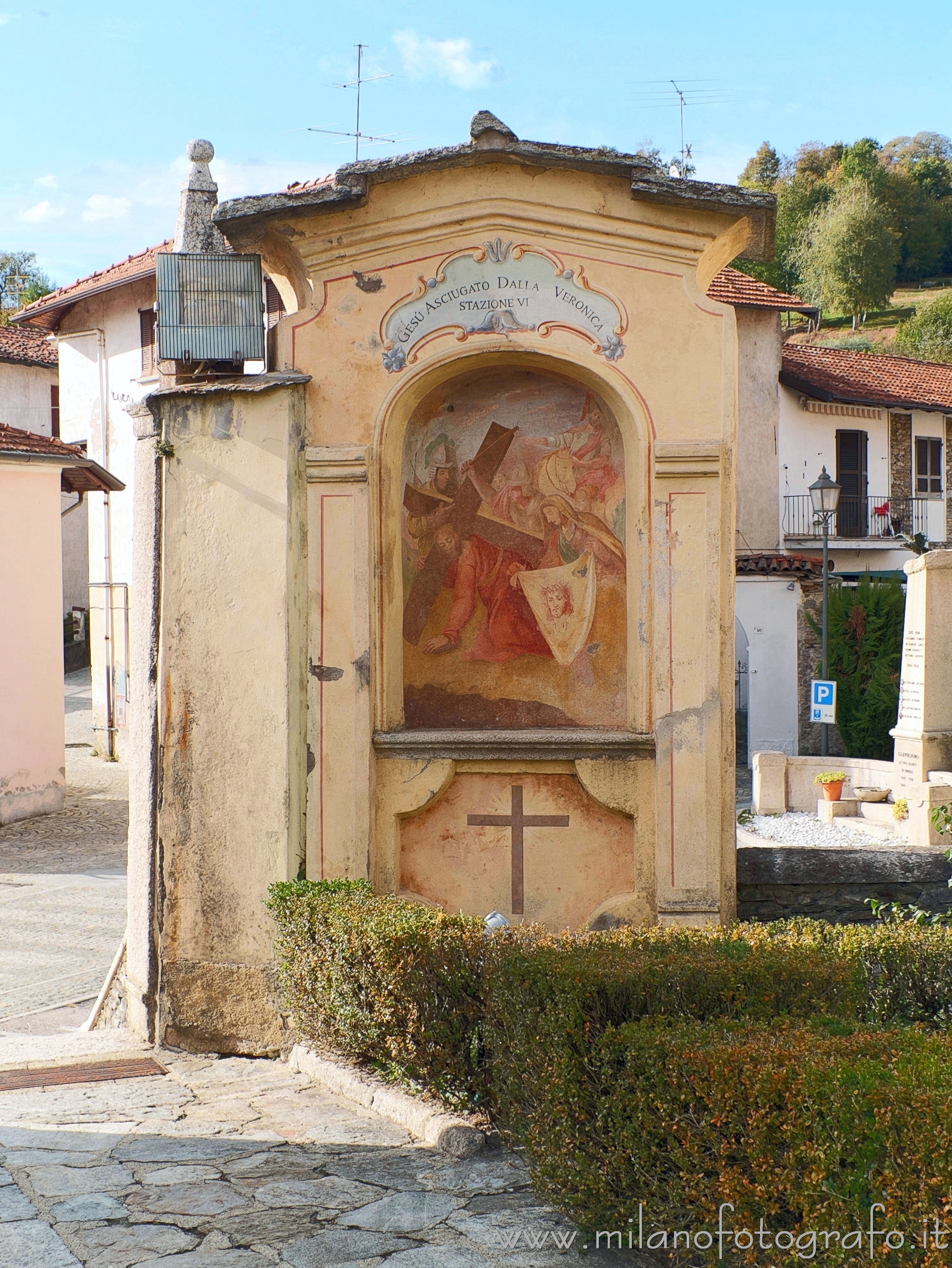 Brovello-Carpugnino (Verbano-Cusio-Ossola, Italy) - Sixth station of the via crucis located around the Church of San Donato